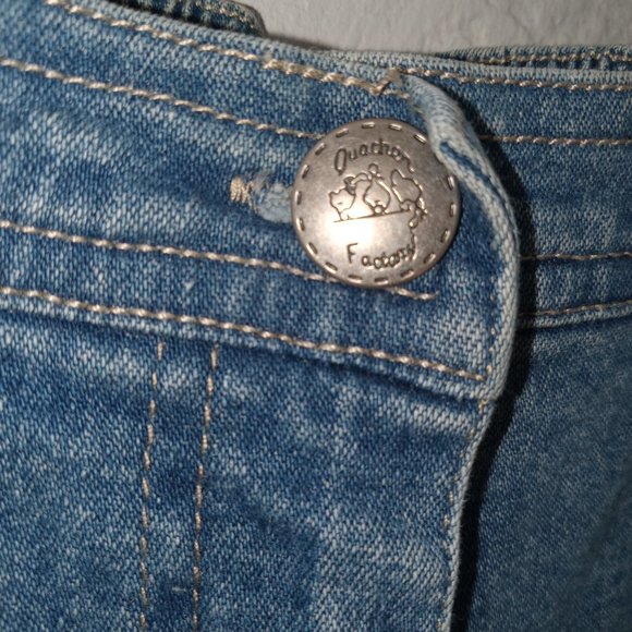 Vintage denim jeans with rhinestone hearts - Picture 4 of 8